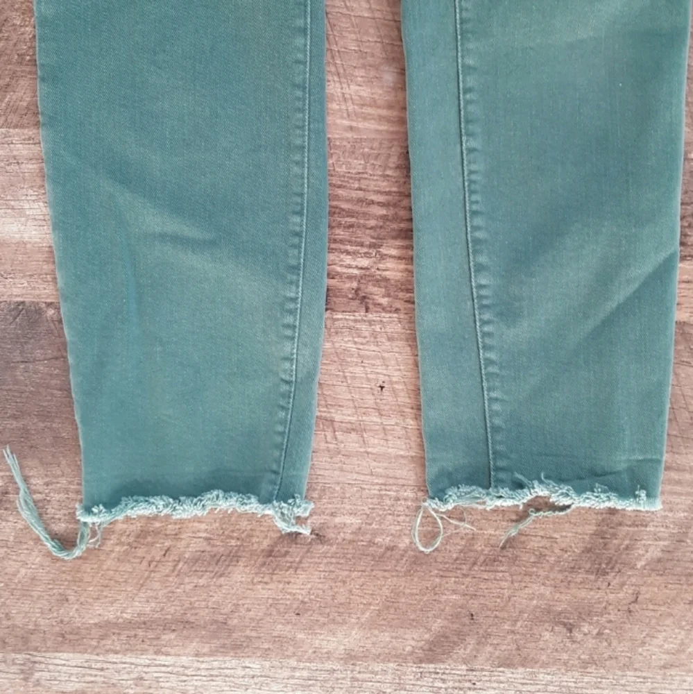 Gap Green Denim 27 Regular True Skinny Raw Ankle - Picture 5 of 8